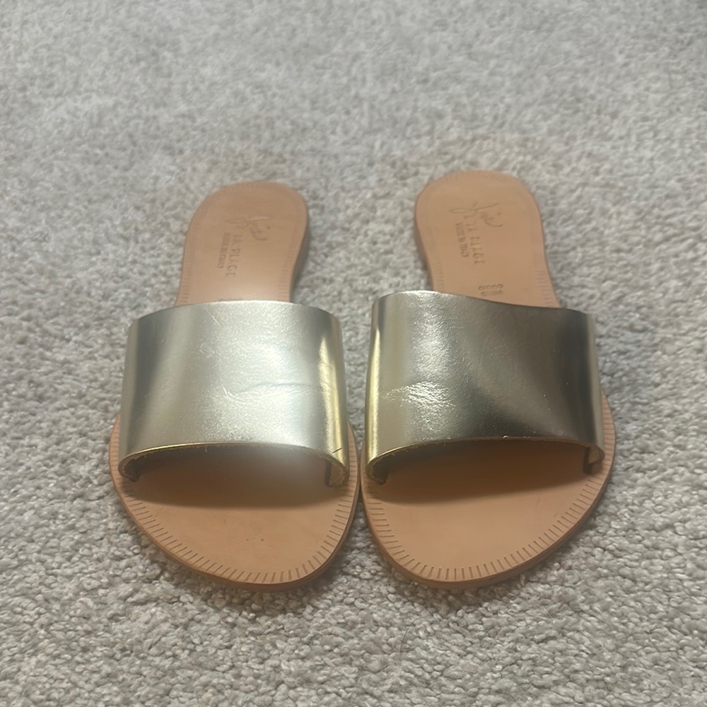 Joie A La Plage metallic Slide Sandals
